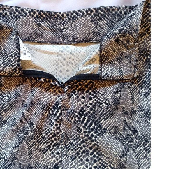 Y2K Micro Mini Skirt Faux Snakeskin - 11 12 M Large -Charlotte Russe NWT - Picture 6 of 9
